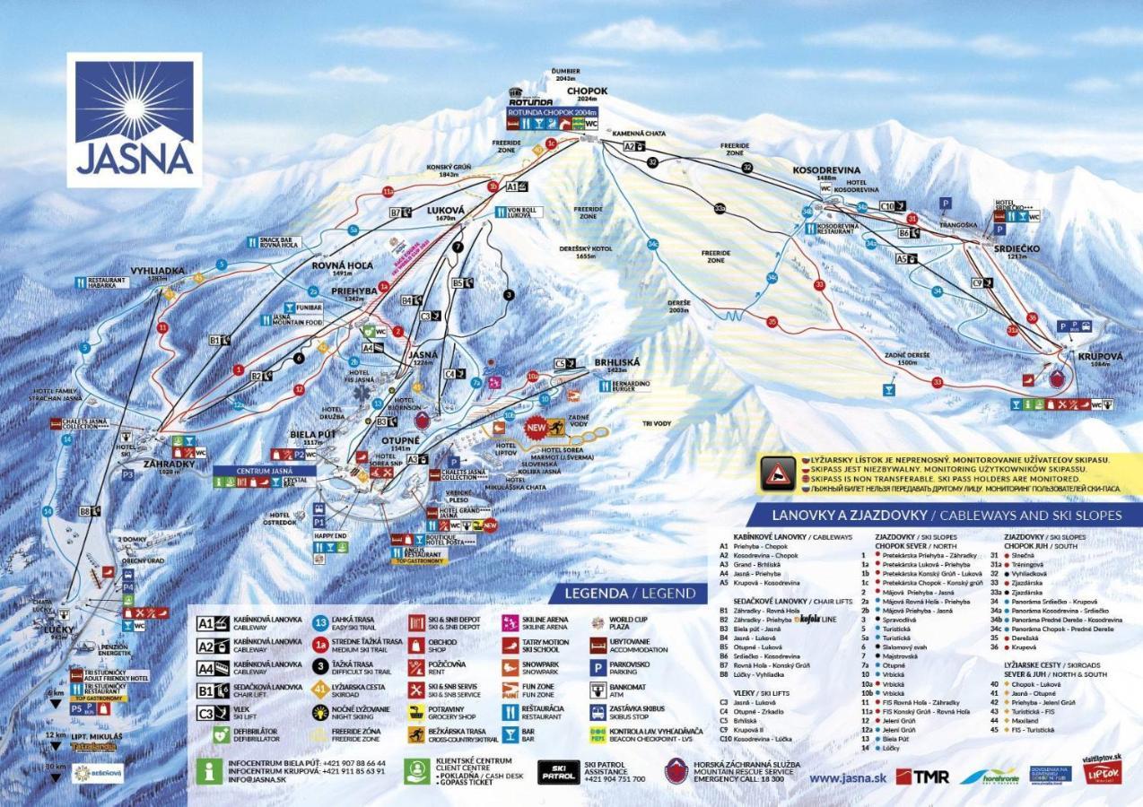 Apartment Anna Chopok, 1 110 M, Highest In Central Europe, On A Hiking Trail To Dumbier Demanovska Dolina Exterior photo